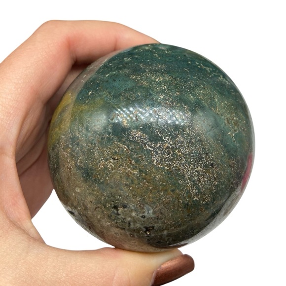 Ocean Jasper Sphere Natural Stone Crystal Crystals 73mm - Picture 5 of 10